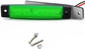 img 2 attached to 🚦 10x 6 LED Clearance Truck Bus Trailer Side Marker Indicators Green Light 12V - Tail/Stop Lamp