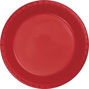 img 1 attached to 🍽️ Creative Converting 50-Count Touch of Color Plastic Dinner Plates, Classic Red 8.75" - Premium Quality Disposable Plates for Elegant Events