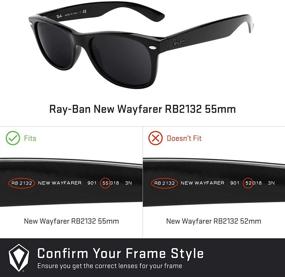 img 2 attached to 🕶️ Upgrade Your Style with Revant Replacement Compatible Wayfarer Polarized Men's Accessories