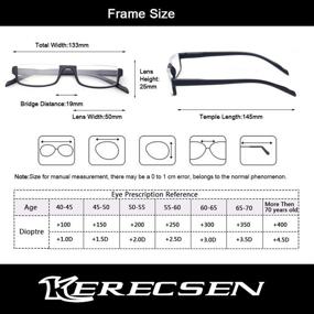 img 3 attached to 👓 Half Moon Frame Reading Glasses with Spring Hinge for Men and Women - Kerecsen 2 Pair Readers