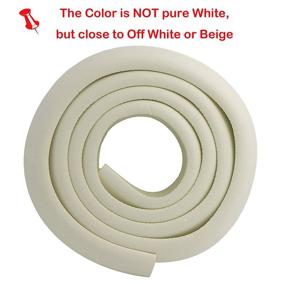 img 3 attached to 🧸 M2cbridge L Shape Extra Thick Foam Furniture Table Edge Protectors - Baby Safety Bumper Guard 6.5 Ft (Off White)