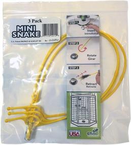 img 1 attached to 💧 Fast and Efficient Drain Cleaning Solution: Drain King DKMS 3-Pack Mini Snake - Ideal for Bath, Sink, and Shower - Say Goodbye to Hair Clogs!