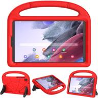 👧 kid-proof samsung galaxy tab a7 lite 8.7 inch case - lightweight, shockproof, cute cover with handle kickstand in red logo