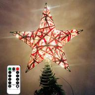 led christmas tree topper star with battery operated lights - night-gring holiday decorations for xmas tree décor logo