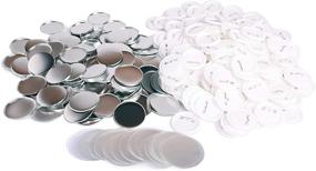 img 4 attached to 🎨 Versatile 100-Piece 58mm/2.25 inch Blank Button Badge Parts Set: Ideal DIY Arts & Crafts Supplies for Button Making Machine, Metal Shells, Clear Mylar, and Plastic Base Components - Perfect Gifts, Presents, Souvenirs