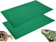 🐊 2-pack reptile carpet terrarium bedding liner for lizard, turtles, snakes, bearded dragon, iguana - supplies mat logo