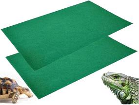 img 4 attached to 🐊 2-Pack Reptile Carpet Terrarium Bedding Liner for Lizard, Turtles, Snakes, Bearded Dragon, Iguana - Supplies Mat