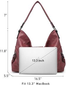 img 2 attached to 👜 Women's Buckle Shoulder Bags - Large Handbags and Wallets for Satchels