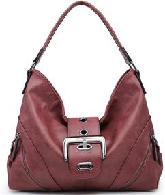 img 4 attached to 👜 Women's Buckle Shoulder Bags - Large Handbags and Wallets for Satchels