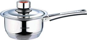 img 2 attached to 🍳 Swiss Inox 18-Piece Stainless Steel Cookware Set with Induction Compatible Fry Pots, Pans, Saucepan, Casserole