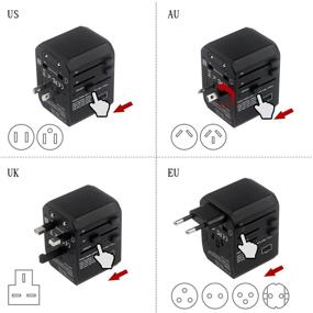 img 2 attached to Hyleton Worldwide Travel Adapter with 4 USB Ports and High-Speed Charging – All-in-One Universal Adaptor for Mobile Phones and Tablets