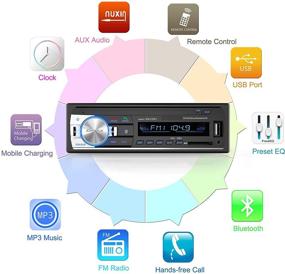 img 1 attached to 🚗 Автомагнитола In-Dash Single Din: Bluetooth, FM-радио, MP3-плеер, USB, SD-карта, AUX - Пульт ДУ включен