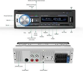 img 3 attached to 🚗 Автомагнитола In-Dash Single Din: Bluetooth, FM-радио, MP3-плеер, USB, SD-карта, AUX - Пульт ДУ включен