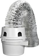 🌬️ efficient indoor dryer vent kit: dundas jafine tdidvkzw - 4-inch by 5-foot proflex duct, white 4 inch логотип