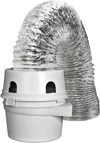 img 2 attached to 🌬️ Efficient Indoor Dryer Vent Kit: Dundas Jafine TDIDVKZW - 4-Inch by 5-Foot Proflex Duct, White 4 Inch