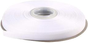 img 3 attached to 50 Yards Roll of White Grosgrain Ribbon, 🎀 3/8 inch Wide - Available in Multiple Colors - DUOQU