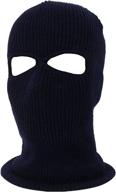 🧣 stay warm and protected: 3 hole winter knitted mask for adult outdoor sports - full face cover balaclava for skiing logo