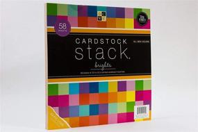 img 1 attached to 📦 DCWV Cardstock Stack, Brights Match Makers, 58 Sheets, 12 x 12 inches