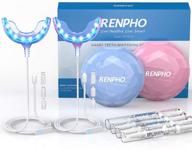 😁 enhance your smile with renpho teeth whitening kit - 16 led accelerator light, sensitive teeth whitener, 4x4ml non-sensitive gels, 35% carbamide peroxide, mouth tray, smartphone adapter logo