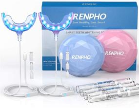 img 4 attached to 😁 Enhance Your Smile with RENPHO Teeth Whitening Kit - 16 LED Accelerator Light, Sensitive Teeth Whitener, 4X4ml Non-Sensitive Gels, 35% Carbamide Peroxide, Mouth Tray, Smartphone Adapter