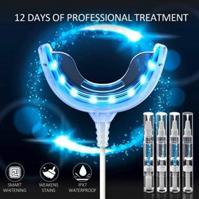 img 3 attached to 😁 Enhance Your Smile with RENPHO Teeth Whitening Kit - 16 LED Accelerator Light, Sensitive Teeth Whitener, 4X4ml Non-Sensitive Gels, 35% Carbamide Peroxide, Mouth Tray, Smartphone Adapter