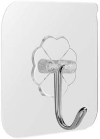 img 4 attached to Transparent Adhesive Hangers Suction Bathroom Industrial Hardware