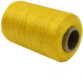 img 1 attached to Treasure Gurus Yellow Sinew Wax Thread: Craft Poly Wax for Beadwork with Artificial Deer Sinue