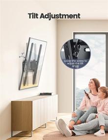 img 2 attached to 📺 PERLESMITH Tilting TV Wall Mount Bracket: Low Profile, Fits 23-55 inch LED, LCD, OLED, Plasma Flat Screen TVs, VESA 400x400mm, Weight up to 115lbs, PSMTK1, Black