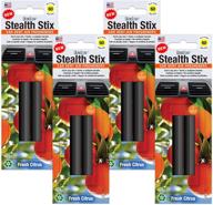 long lasting car air freshener, stealth stix car vent clip, 4-packs with 8-stix, fresh citrus scent logo