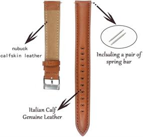 img 2 attached to 📱 Premium Genuine Leather Watchband Replacement - 88X140Mm Size