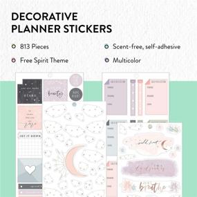 img 3 attached to 🎉 Sticker Value Pack by me & my BIG ideas - Happy Planner Scrapbooking Supplies - Free Spirit Theme - Multi-Color - Ideal for Projects, Scrapbooks & Albums - 30 Sheets, 813 Total Stickers