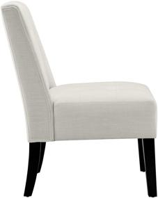 img 2 attached to 🪑 Beige Modern Tufted Accent Chair with Solid Wood Legs by Amazon Basics