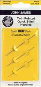 img 1 attached to 🪡 Colonial Needle Twin Pointed Quick Stitch Tapestry Hand Needles, Size 24, 3-Pack: Premium Quality for Efficient Stitching