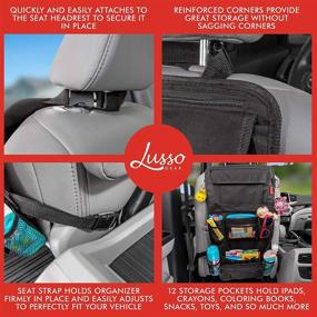 img 2 attached to Lusso Gear Red Heavy Duty Back Seat Car Organizer for Enhanced SEO