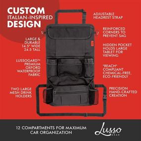 img 3 attached to Lusso Gear Red Heavy Duty Back Seat Car Organizer for Enhanced SEO