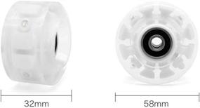 img 1 attached to 🛼 Sharova's Store Luminous Light Up Roller Skate Wheels - 4 Pack with Bearings - Ideal for Double Row Skating and Skateboarding