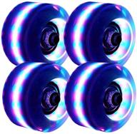 🛼 sharova's store luminous light up roller skate wheels - 4 pack with bearings - ideal for double row skating and skateboarding logo