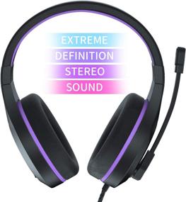 img 3 attached to Anivia Stereo Gaming Headset for PS4, PC, Xbox One Controller | Noise Cancelling Over Ear Headphones with Mic | Soft Memory Earmuffs for Laptop, Mac, Nintendo, PS3 Games (Purple)