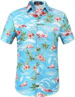 🔥 vibrant sslr flamingos casual sleeve hawaiian men's shirts - perfect blend of style and comfort logo