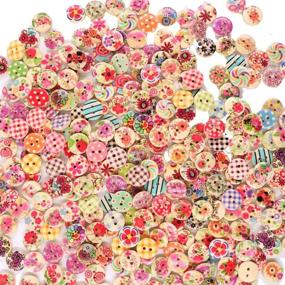 img 4 attached to 🧵 Renashed 200Pcs Design Buttons for Scrapbooking