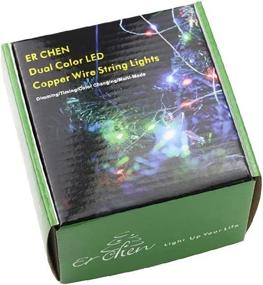 img 3 attached to ER CHEN Color Changing LED Fairy Lights with Remote Control - 39.5Ft 100 LED Green Copper Wire Plug-in String Lights, 8 Modes Christmas Lights with Timer for Bedroom, Patio, Garden, Yard - Warm White & Multicolor