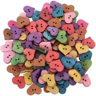 housweety 200pcs buttons colored decoration logo