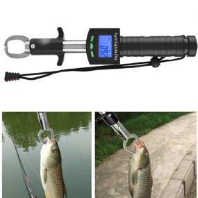 img 2 attached to 🎣 Zerone Fish Lip Gripper with Digital Scale - Portable 25kg/55lb Lip Grip and Electronic Weight Scale