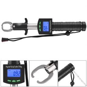 img 3 attached to 🎣 Zerone Fish Lip Gripper with Digital Scale - Portable 25kg/55lb Lip Grip and Electronic Weight Scale