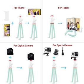 img 3 attached to LINKCOOL 360° Rotation Mini Foldable Flexible Octopus Tripod with Wireless Remote Shutter - Ideal for Cameras, iPhones, Samsung, Smartphones, Sports Cameras - Gopro Akaso (2020 New Vision)