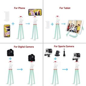 img 2 attached to LINKCOOL 360° Rotation Mini Foldable Flexible Octopus Tripod with Wireless Remote Shutter - Ideal for Cameras, iPhones, Samsung, Smartphones, Sports Cameras - Gopro Akaso (2020 New Vision)