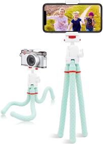 img 4 attached to LINKCOOL 360° Rotation Mini Foldable Flexible Octopus Tripod with Wireless Remote Shutter - Ideal for Cameras, iPhones, Samsung, Smartphones, Sports Cameras - Gopro Akaso (2020 New Vision)