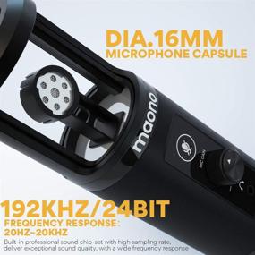 img 3 attached to Professional USB Microphone with Zero Latency Monitoring - MAONO AU-PM422: 192KHZ/24BIT Cardioid Condenser Mic with Touch Mute Button and Mic Gain Knob for Recording, Podcasting, Gaming, YouTube