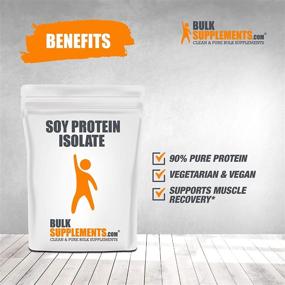 img 2 attached to 🌱 BulkSupplements.com Unflavored Soy Protein Isolate Powder - 100% Vegan & Vegetarian Protein Powder - 1 Kilogram (2.2 lbs)