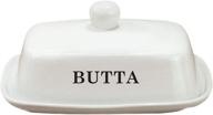 butter dish white ceramic large логотип